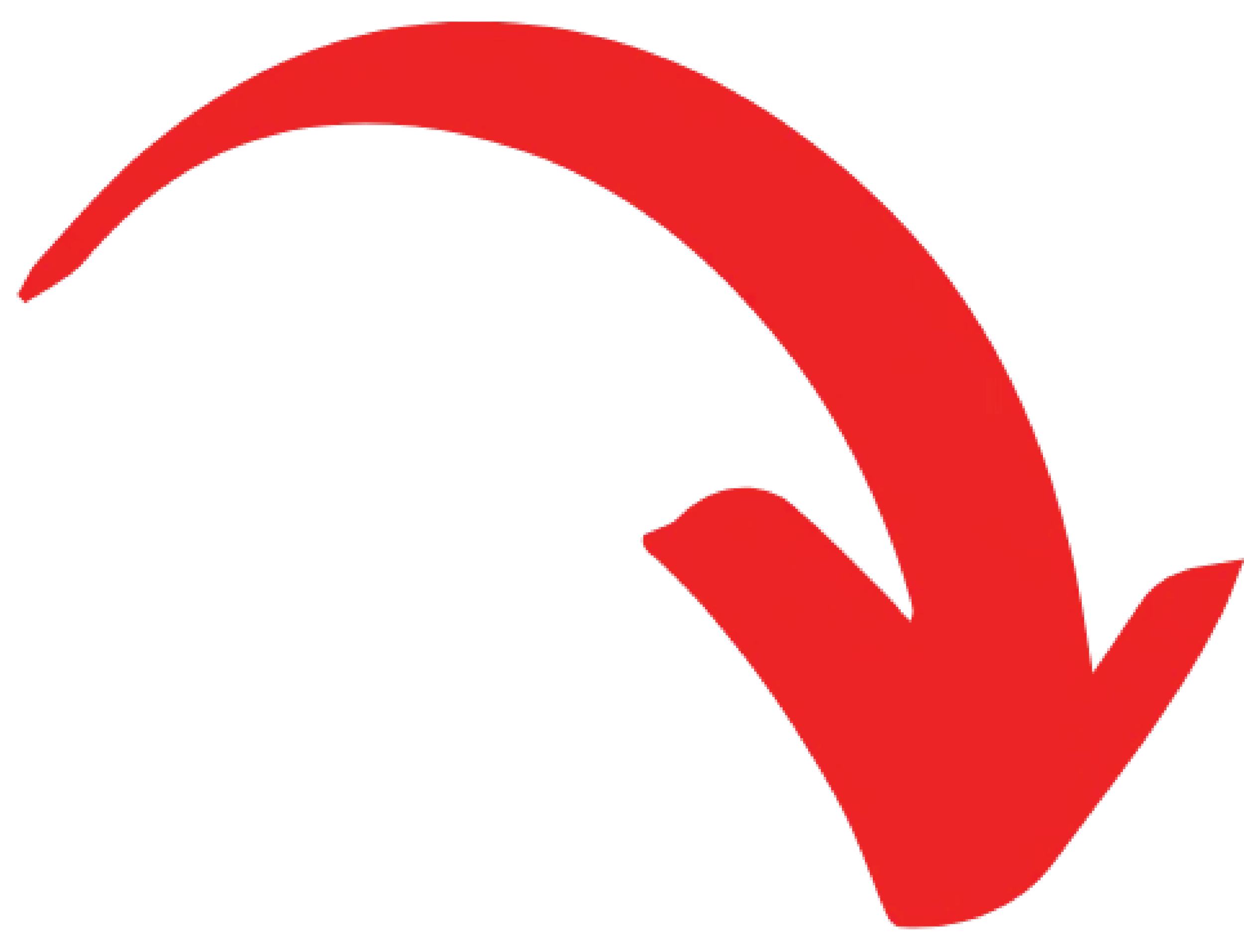 A red check mark symbol over a black background.
