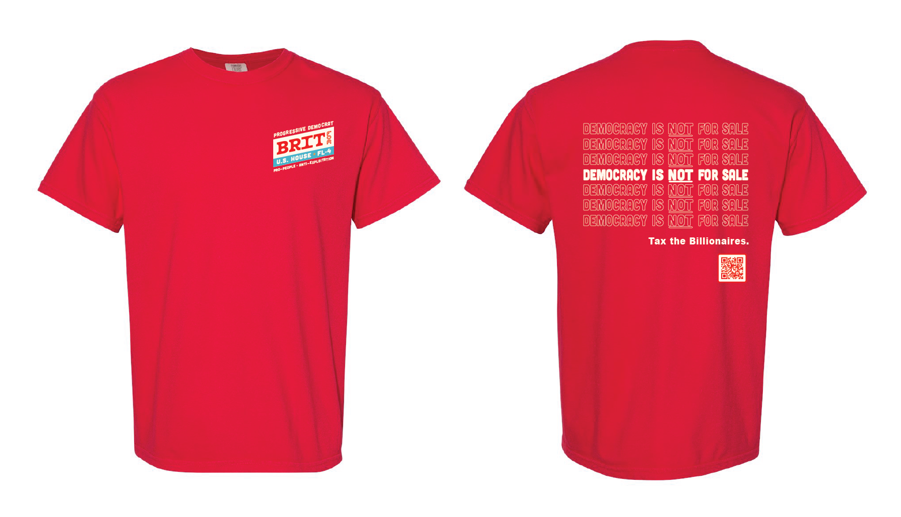 DEMOCRACY T-Shirt: Red
