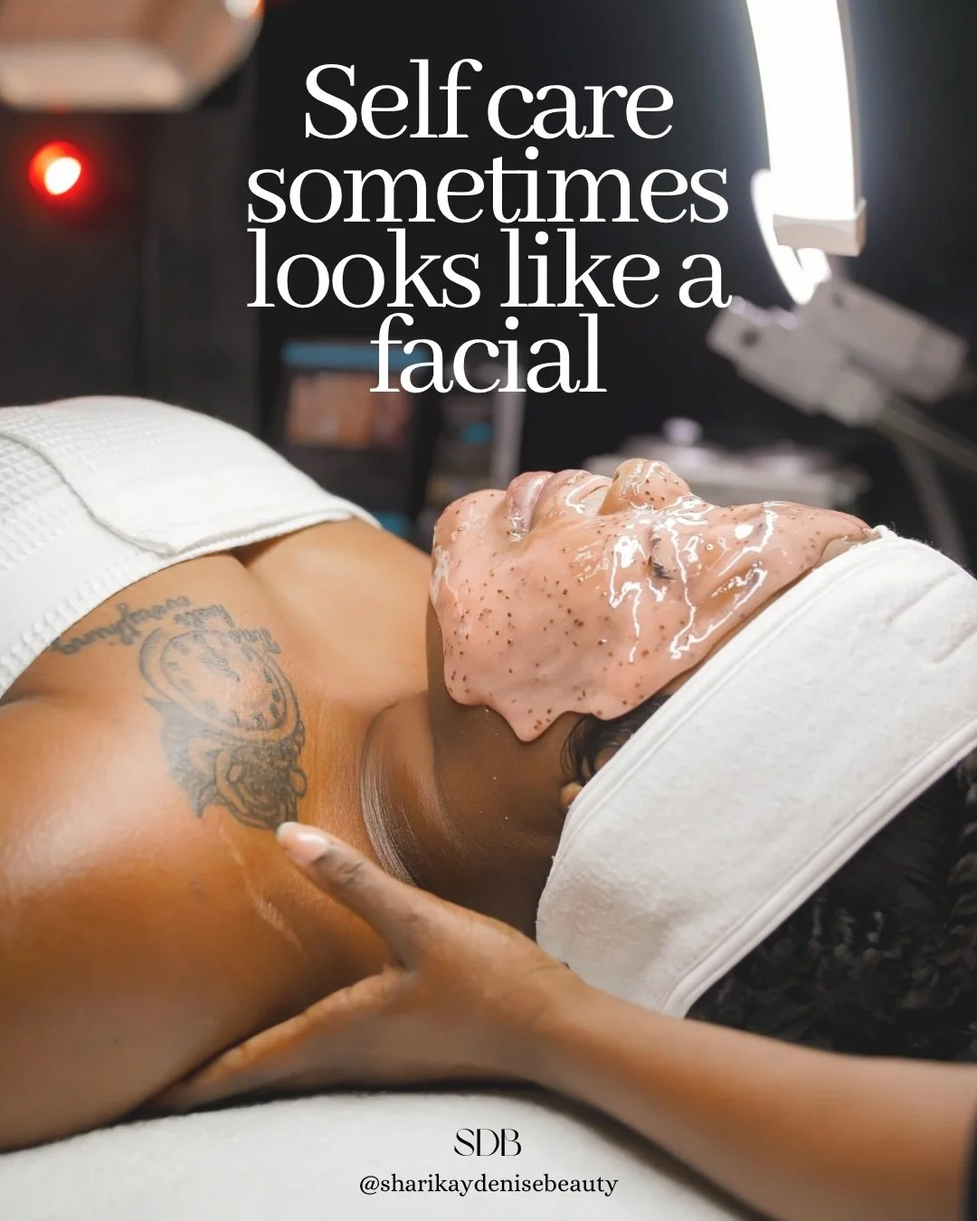 A facial is more than just a treatment. It&rsquo;s dedicated care for yourself and your skin.

Happy Self Care Sunday🫶🏾🖤
-
-
#sharikaydenisebeauty #skinbyshari #SDB 
 #facialsinjamaica