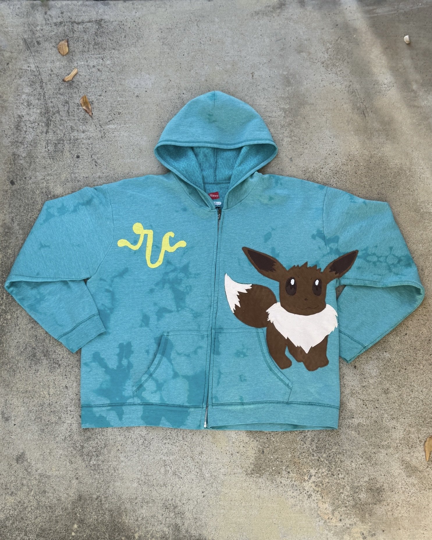 Eevee Umbreon Evolution Acid Wash Zip-Up