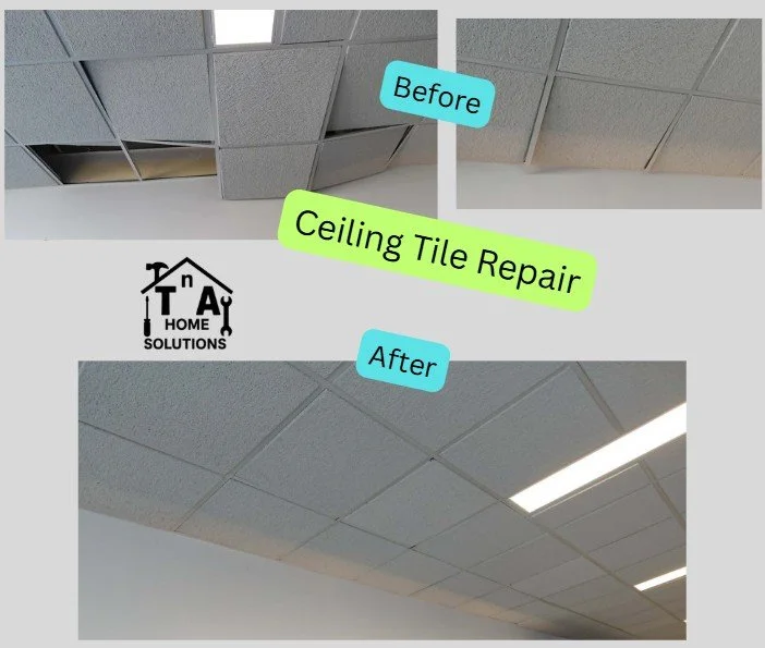 drop-in tile ceiling repair
