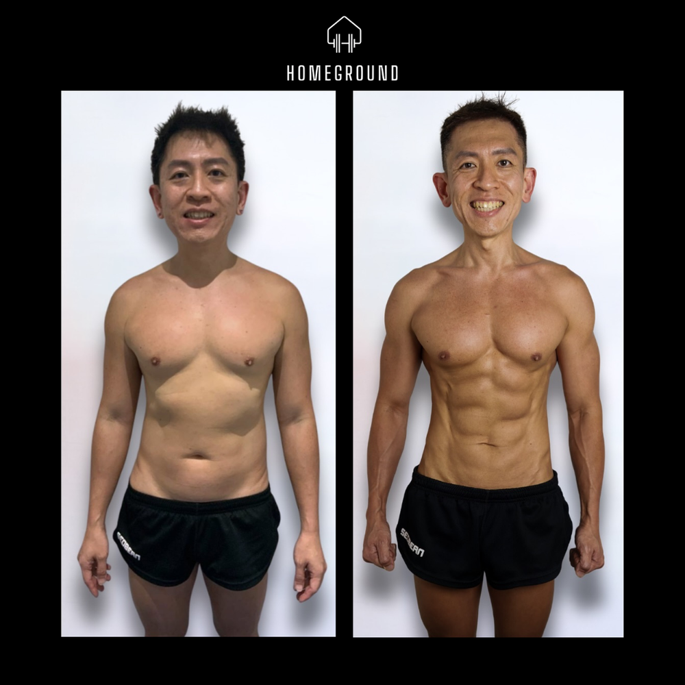 Personal trainer client transformation
