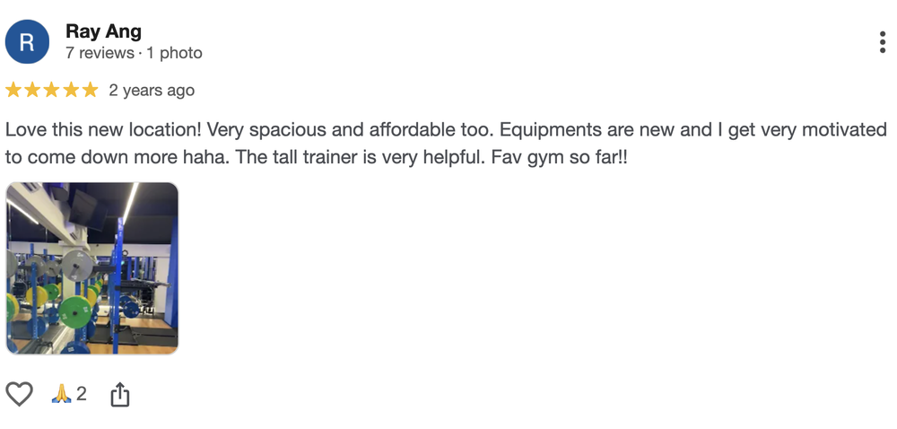Ray personal training testimonial