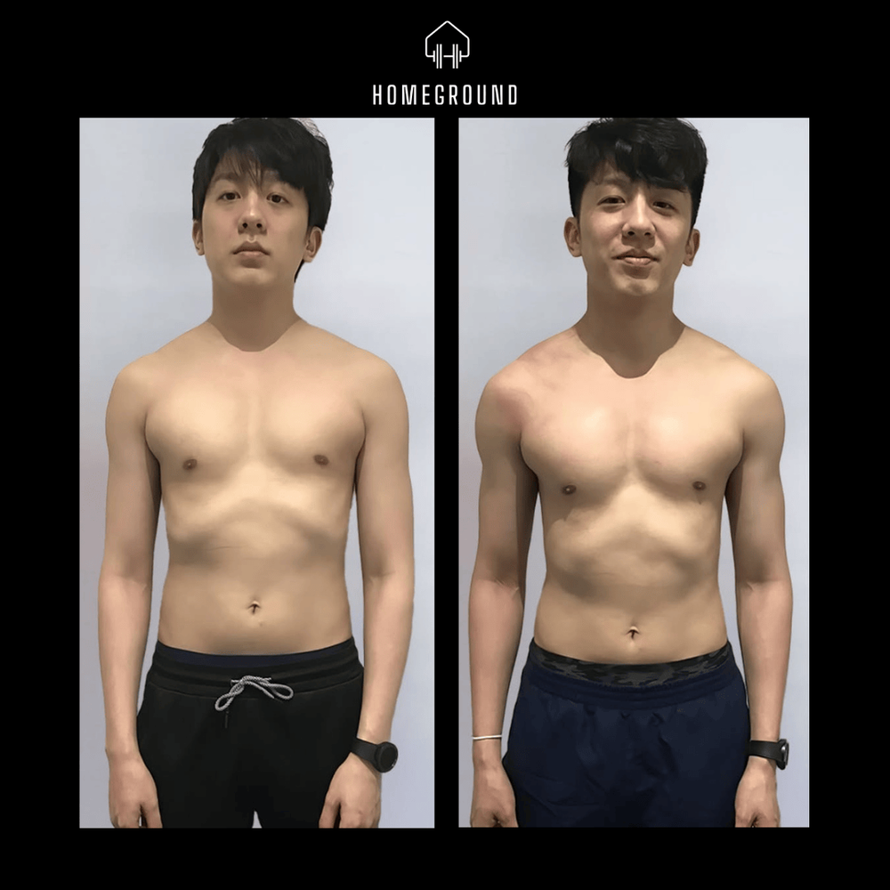 Homeground Gym muscle and fat loss result