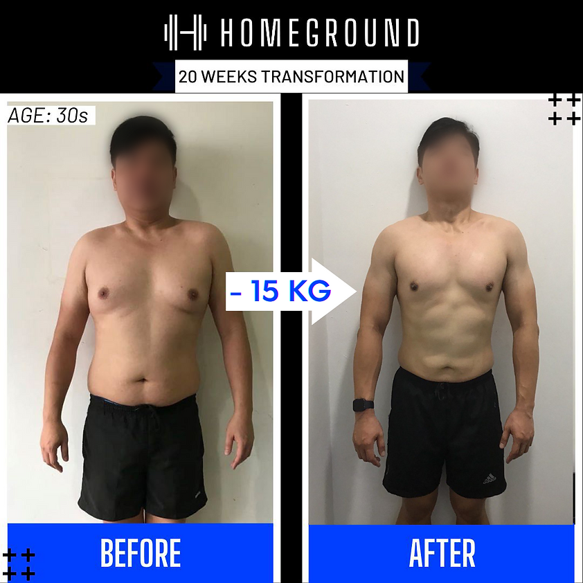 Mr E fat loss transformation