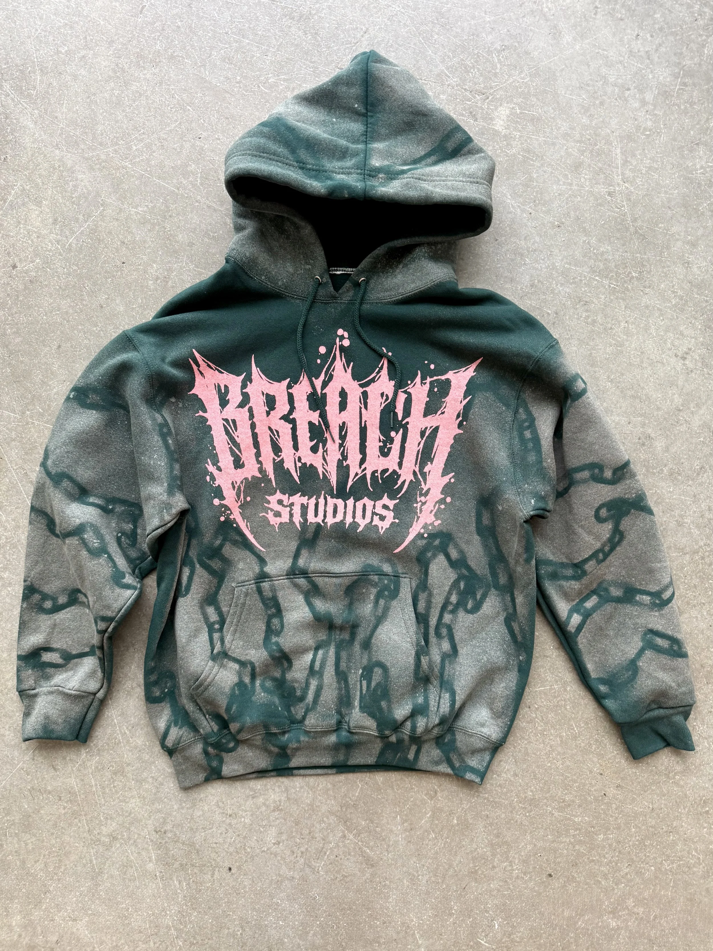 Breach Chain Hoodie Green/Pink