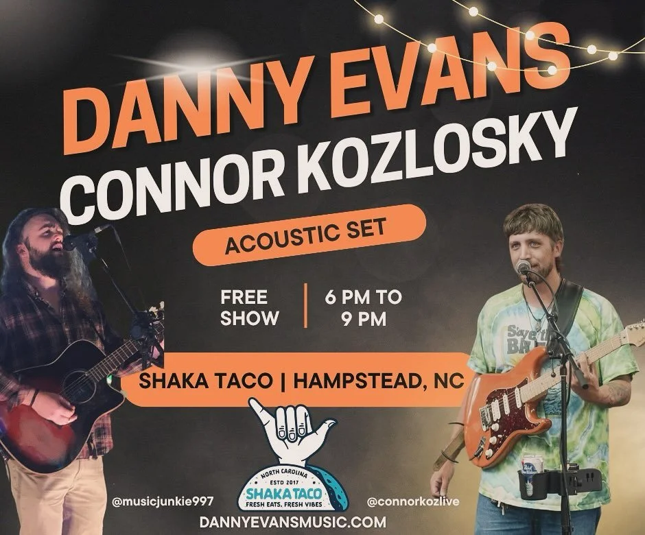 Grab your friends and come out to @shakas_backyard_music_space while @connorkozlive and I perform some of your favorite tunes and some sneak peaks at new originals! 

6-9PM | Hampstead, NC