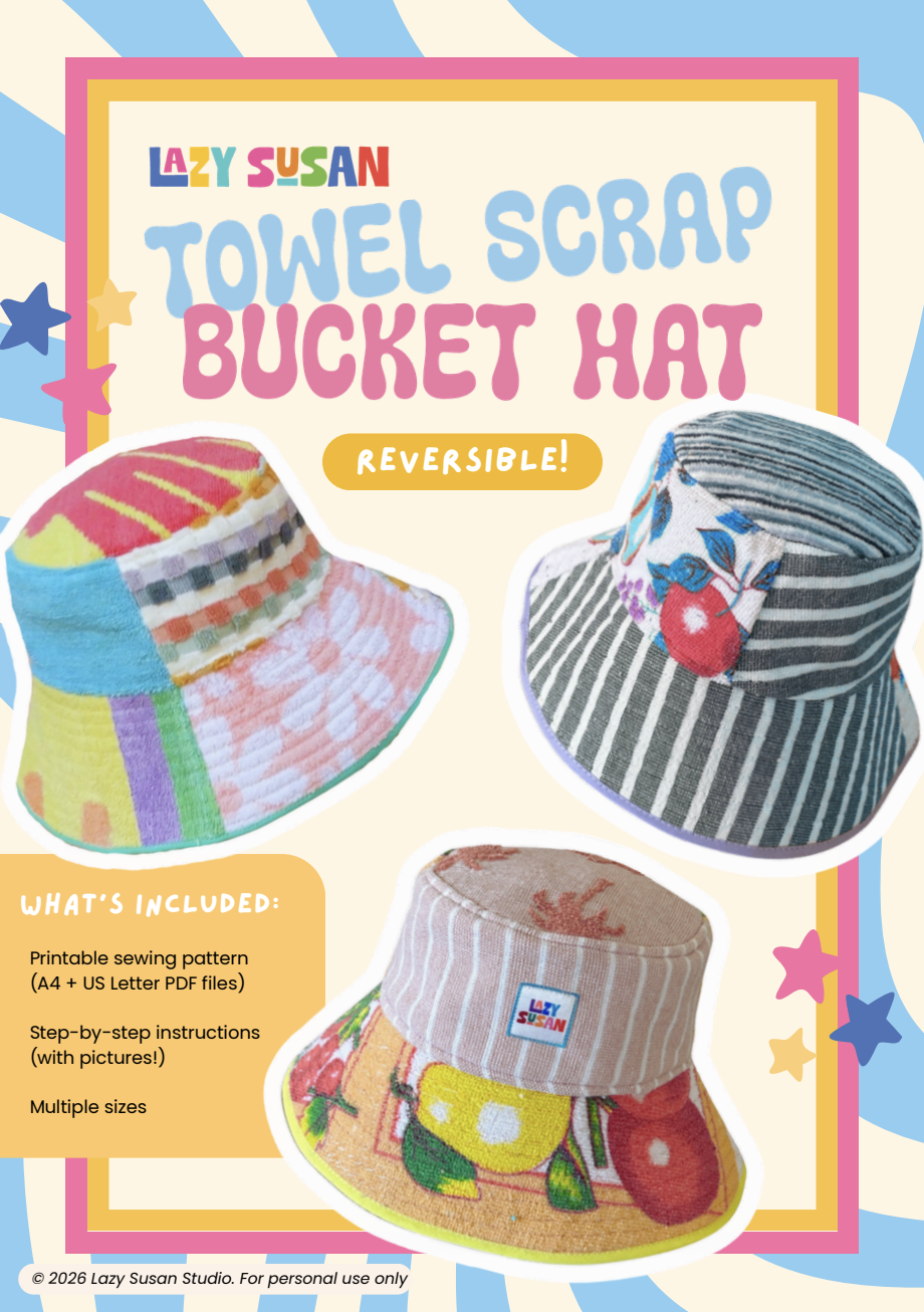Towel Scrap Bucket Hat Pattern