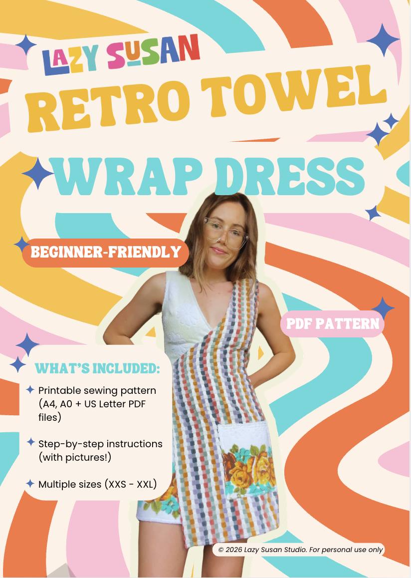 Retro Towel Wrap Dress Pattern