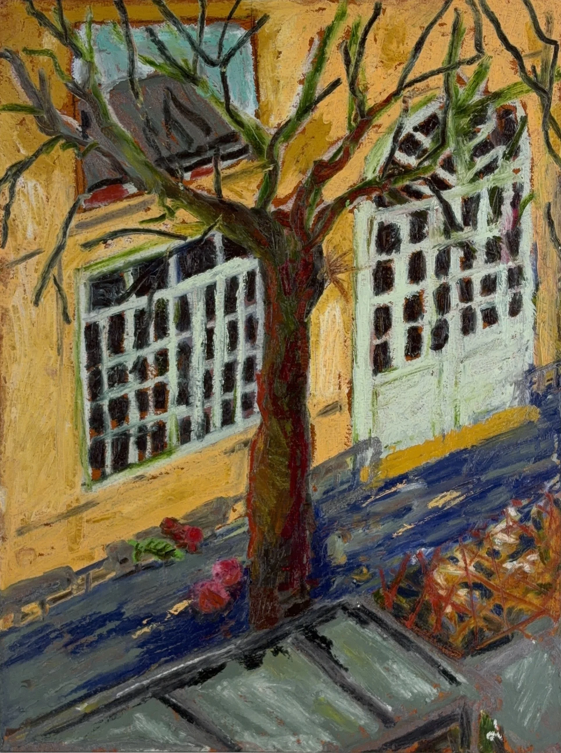 the schoolyard, Île Saint-Louis  (panel 2 of 5)