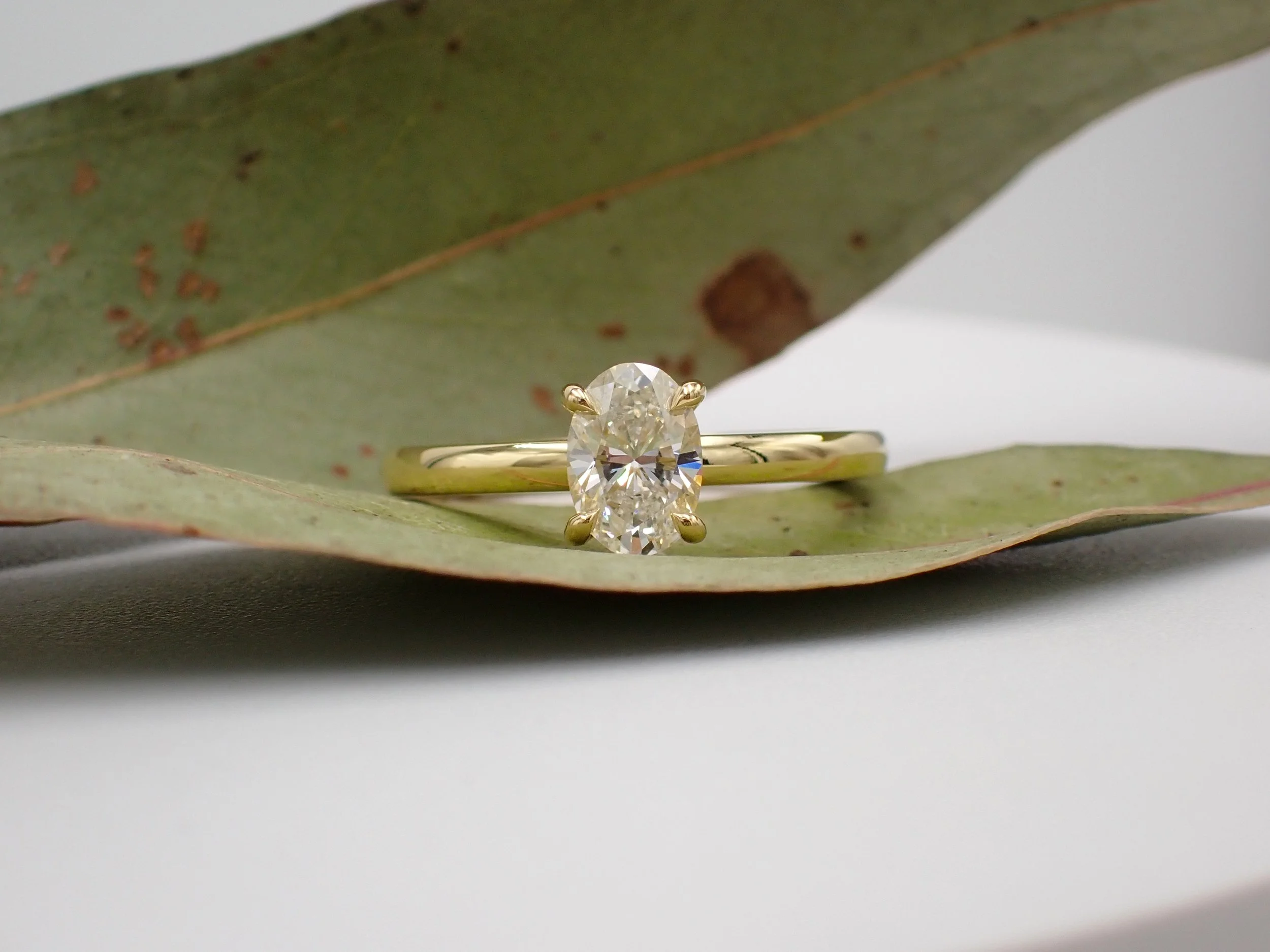 A ‘solitaire’ (single stone ring)