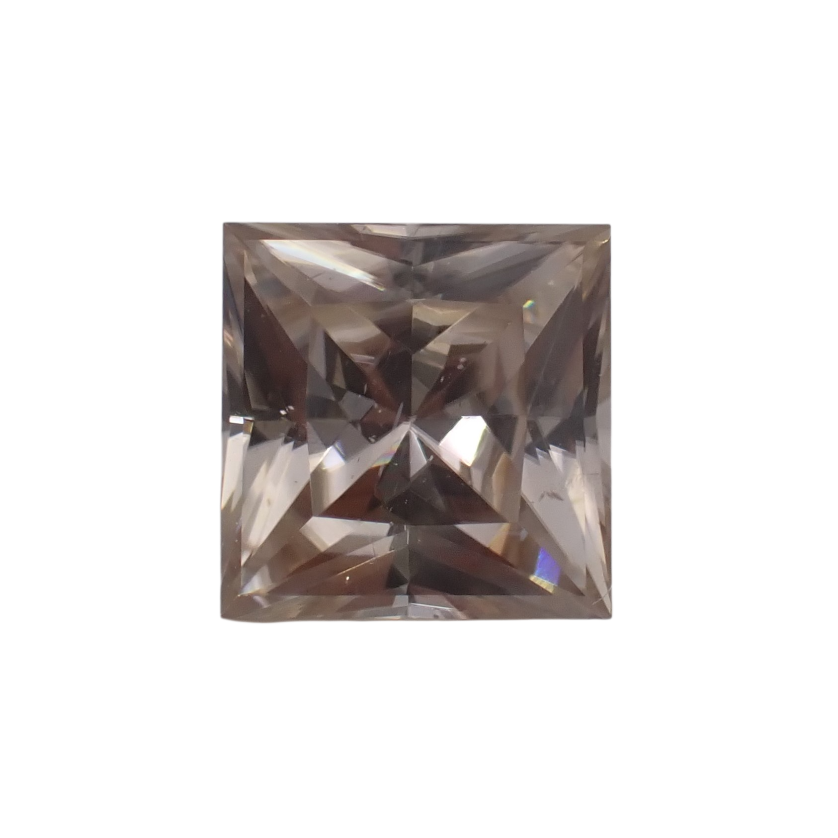 Australian  Zircon Pink Peach Square 1.61ct