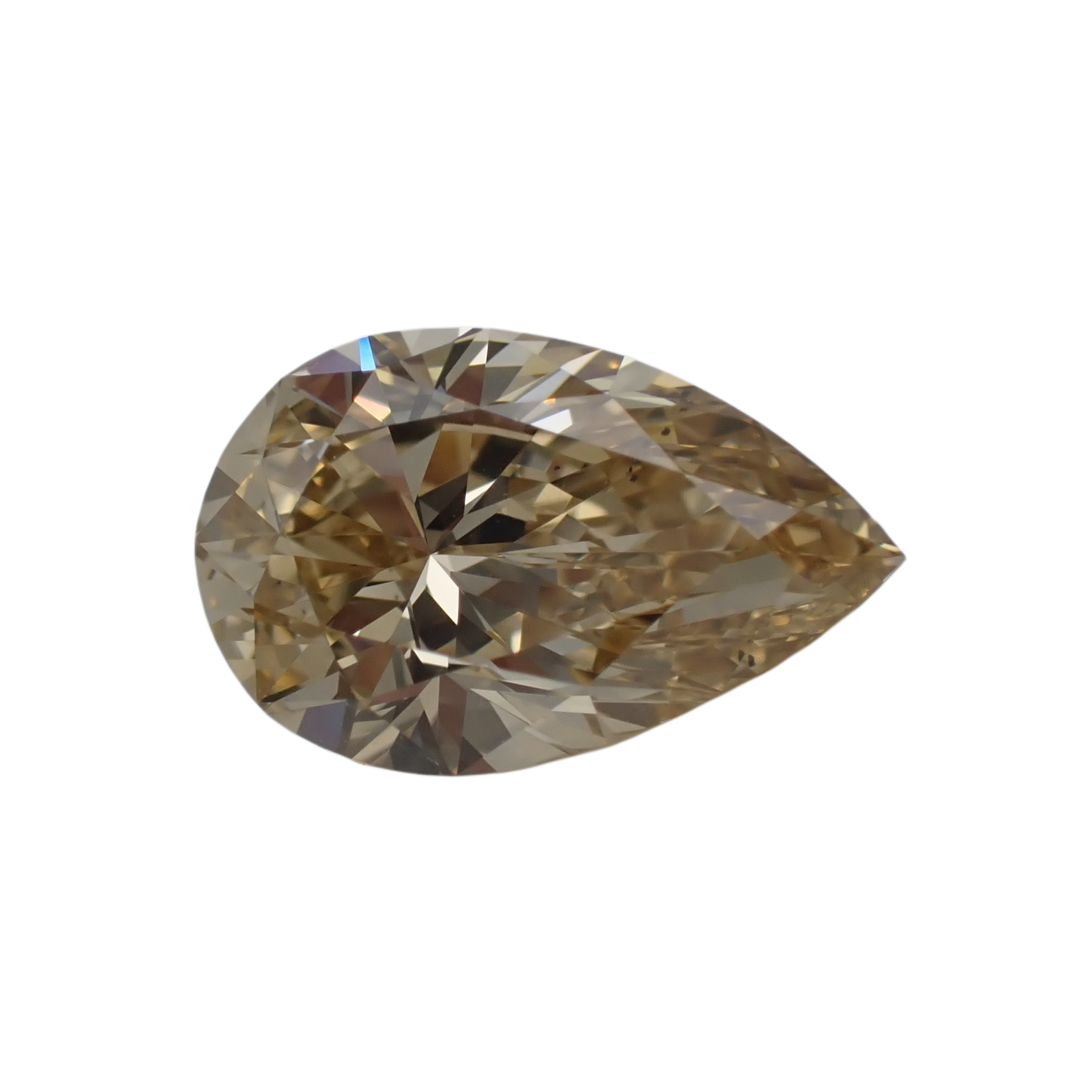 Recycled Diamond Brown Pear 1.0ct
