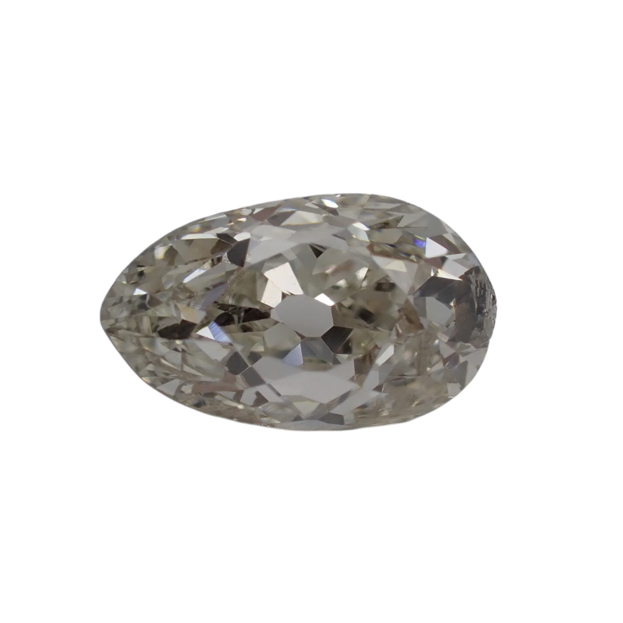 Recycled Diamond Off White Pear 0.93ct