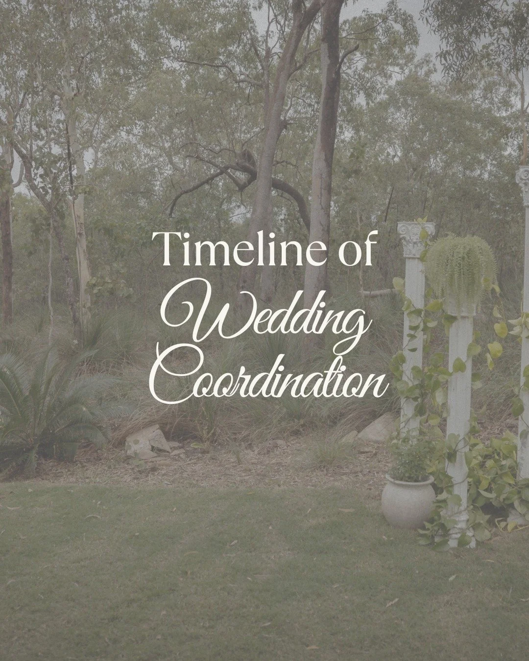 Wondering when the best time is to book your Wedding Coordinator? 

Truth is - the earlier, the better.
More support, more guidance &amp; way more peace of mind along the way.

But even if you&rsquo;re in the final weeks before the big day, having so