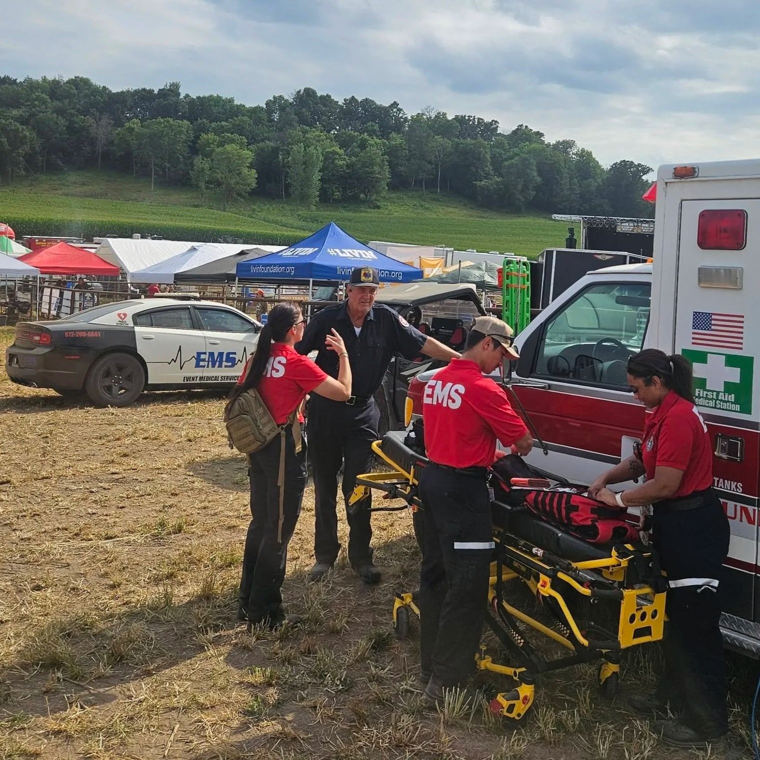 Chase the Horizon event medical team providing on-site EMS coverage at an outdoor event in Minnesota