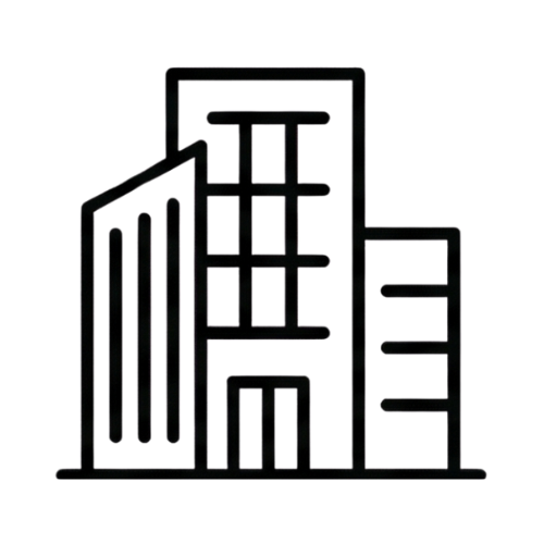 Stylized graphic of three bar charts with an upward arrow, using purple, pink, green, and black colors.
