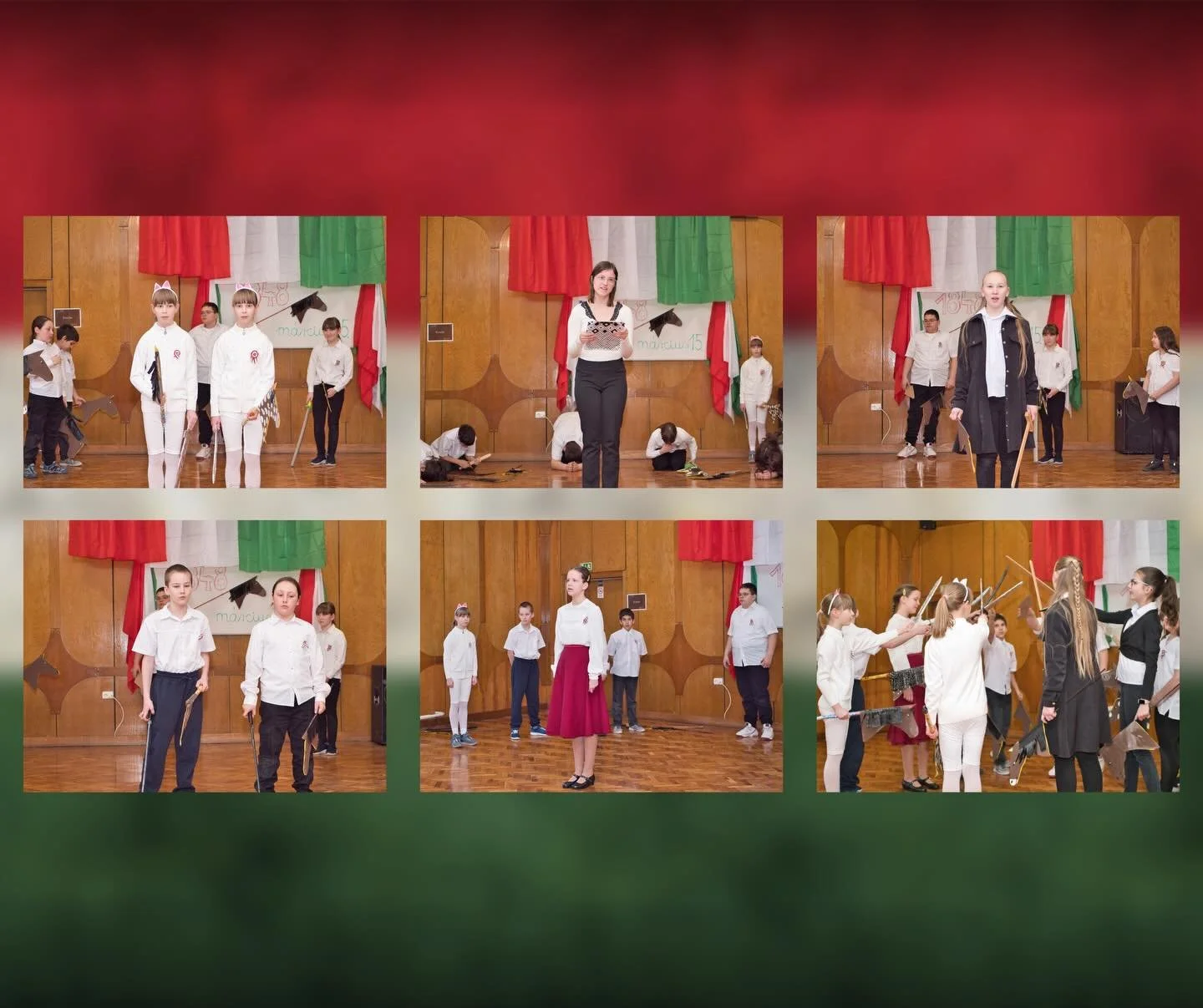 A m&aacute;rcius 15-i esem&eacute;nyekről az 5. oszt&aacute;ly tanul&oacute;inak &eacute;s V&aacute;radi Orsoly&aacute;nak (12. oszt&aacute;ly) k&ouml;zreműk&ouml;d&eacute;s&eacute;vel eml&eacute;kezhett&uuml;nk meg iskol&aacute;nkban. A j&oacute;l f