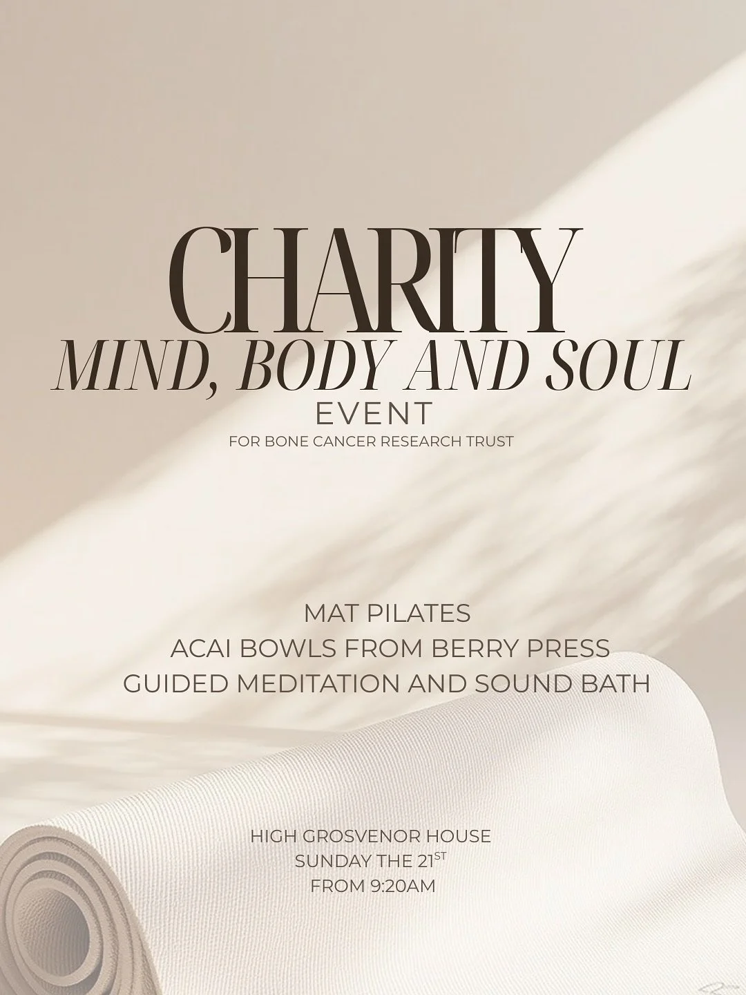 ✨ Charity Sunday: Mind, Body &amp; Soul ✨

Join us for a special Sunday dedicated to movement, nourishment, and deep restoration &mdash; all in support of a good cause and in the most stunning back drop over Bridgnorth in High Grosvenor House glass r