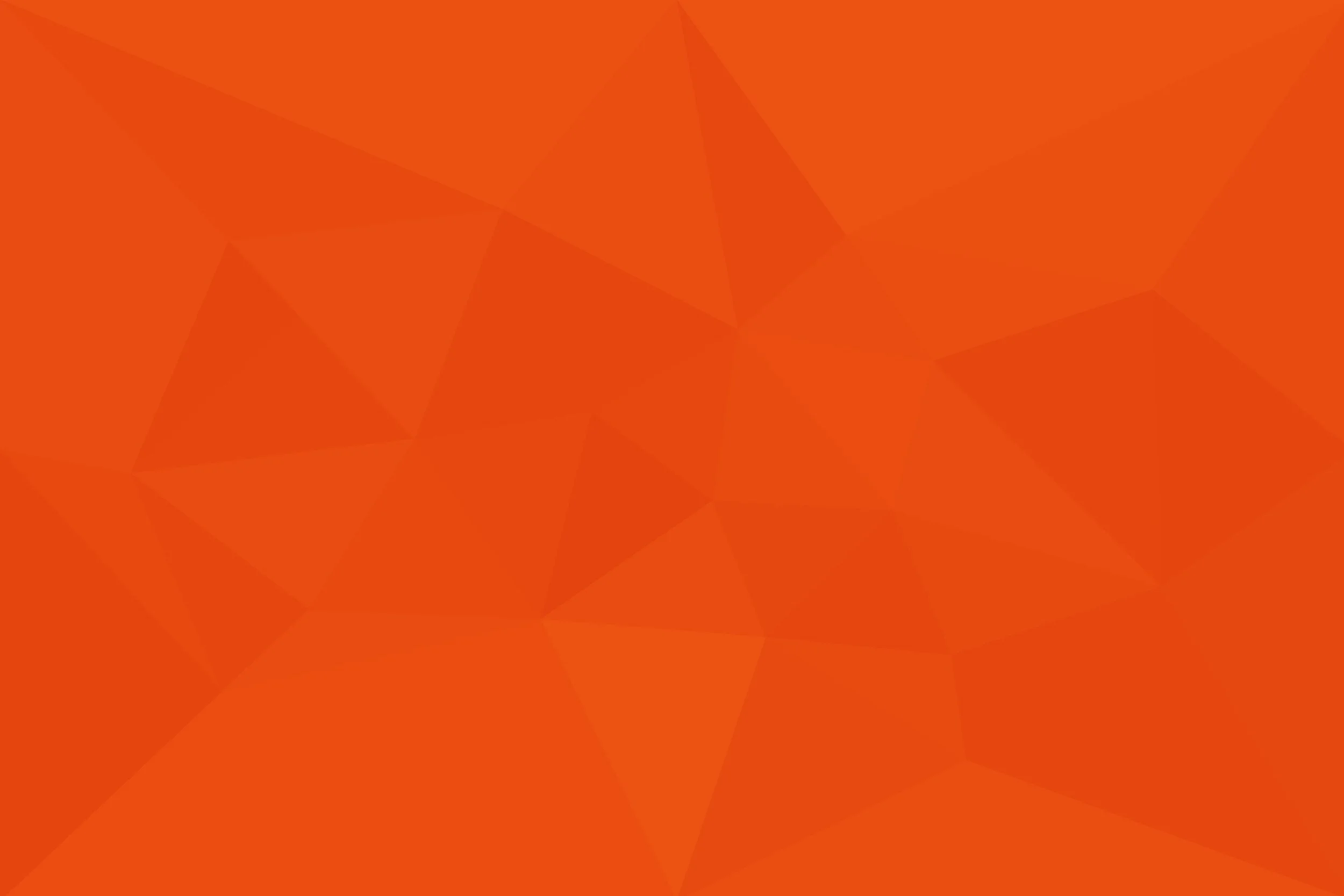 An orange geometric abstract background with various polygonal shapes and shades of orange.