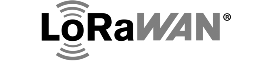 Logo for LoRaWAN featuring the text 'LoRaWAN' with a wireless signal icon above the 'o'.