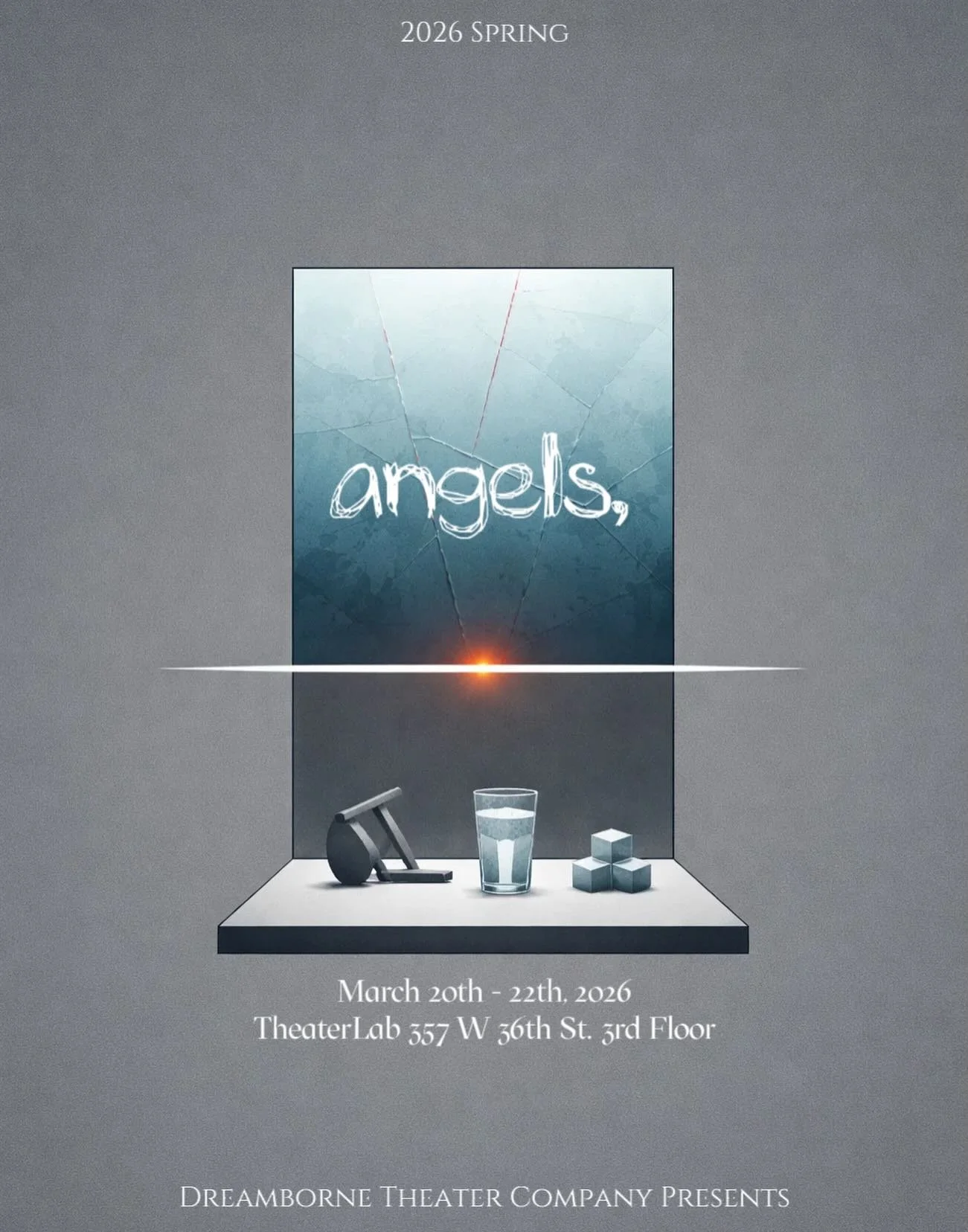 🪽angels,

a one-act play | March 2026

a Dreamborne Theater production
as part of ATELIER @ THEATERLAB
http://www.theaterlabnyc.com

details forthcoming.