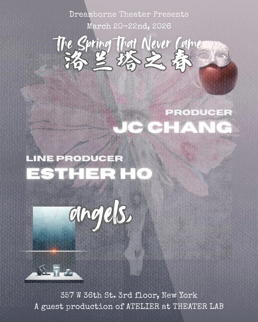 Meet the Team 

Producer of angels, and The Spring That Never Came &mdash; JC Chang

Line Producer of angels, and The Spring That Never Came &mdash; Esther Ho

🎫Ticket Link in Bio

#dreambornetheater #angels #experimentaltheater #thespringthatneverc