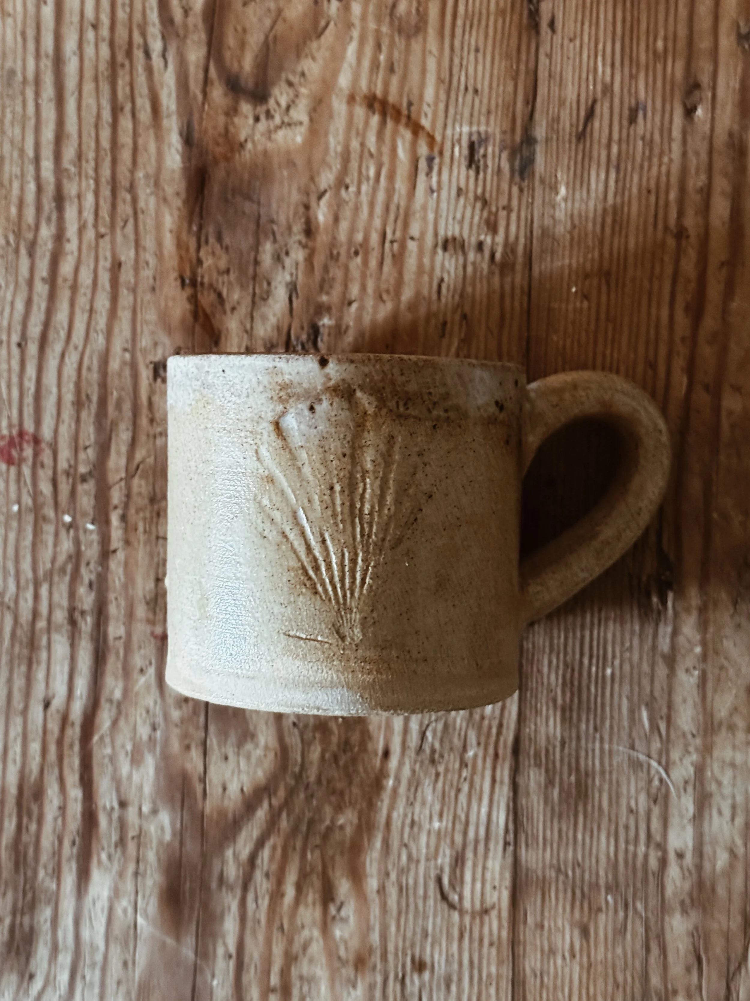 Shell impression buff mug