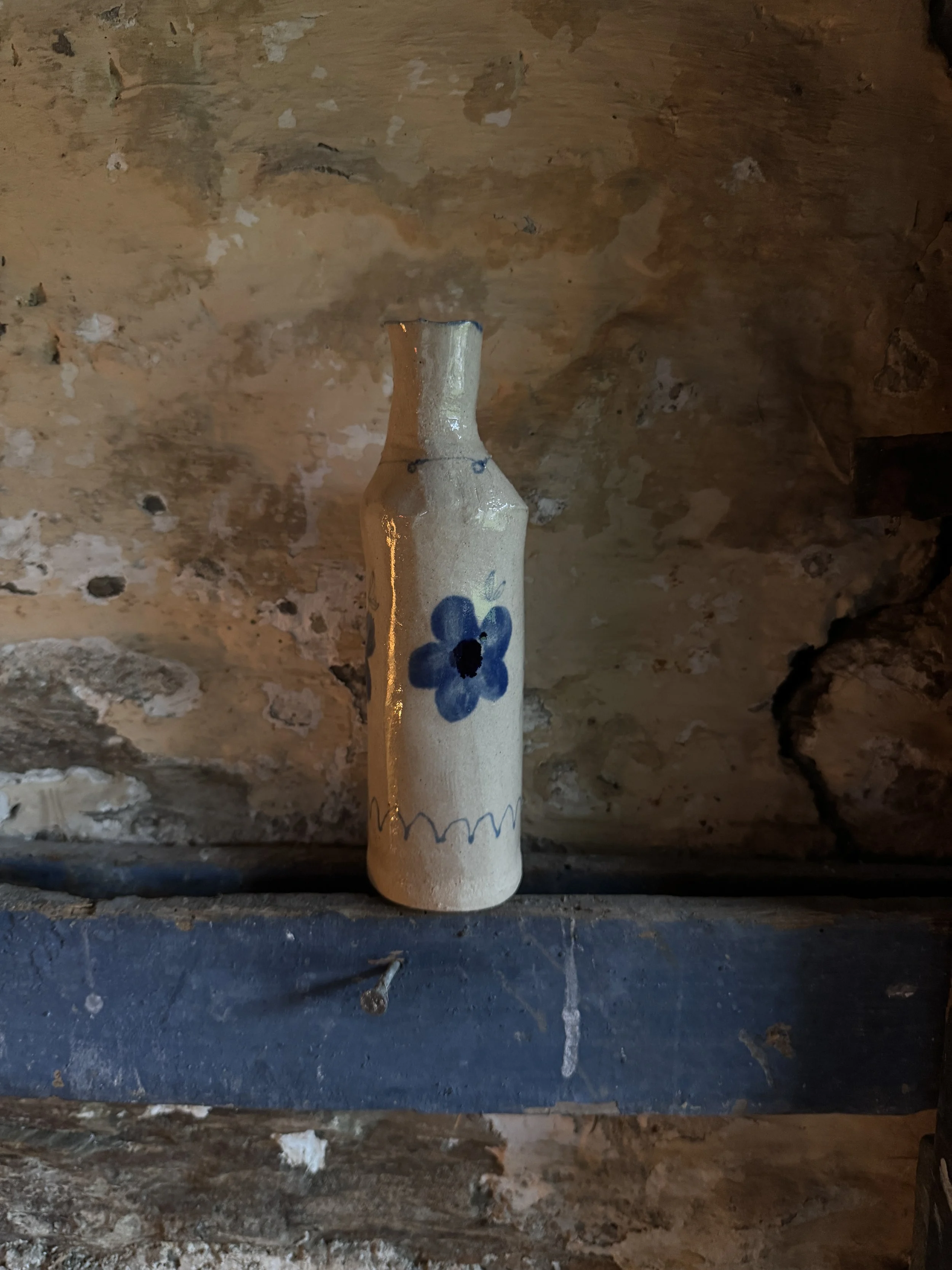 Handpainted Bottle Vase