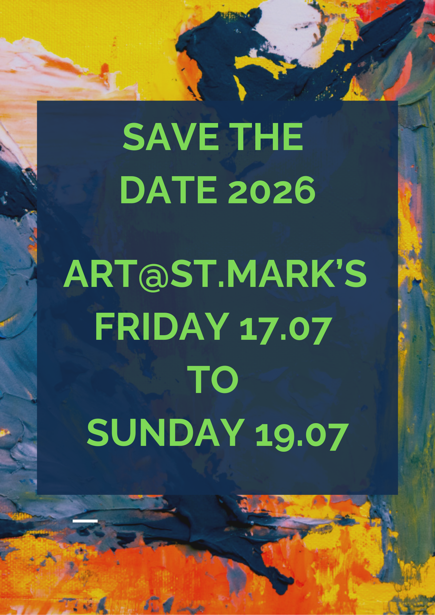 Save the Date Art@St.Mark's