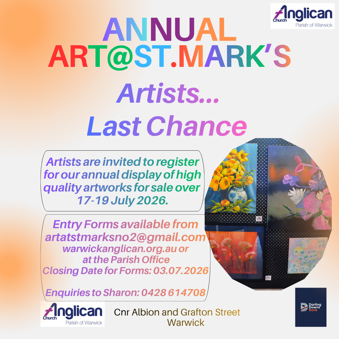 Art@St.Mark's - Artists Last Chance to Enter