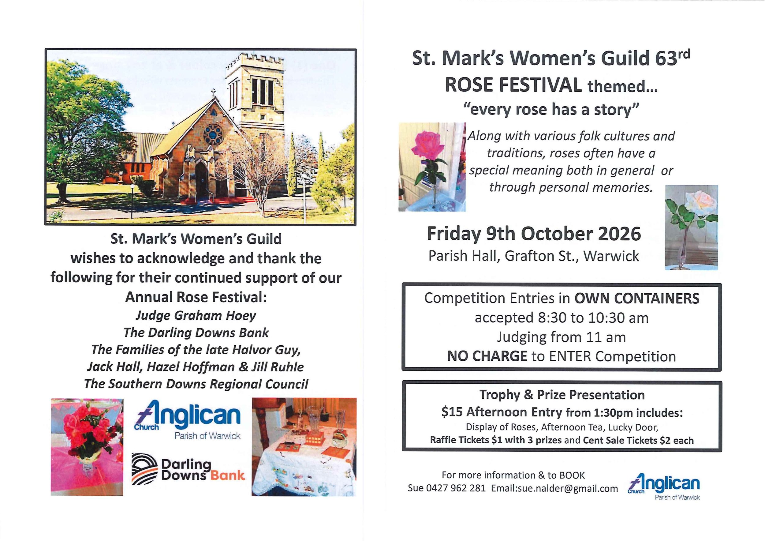 Rose Festival Schedule of Entries