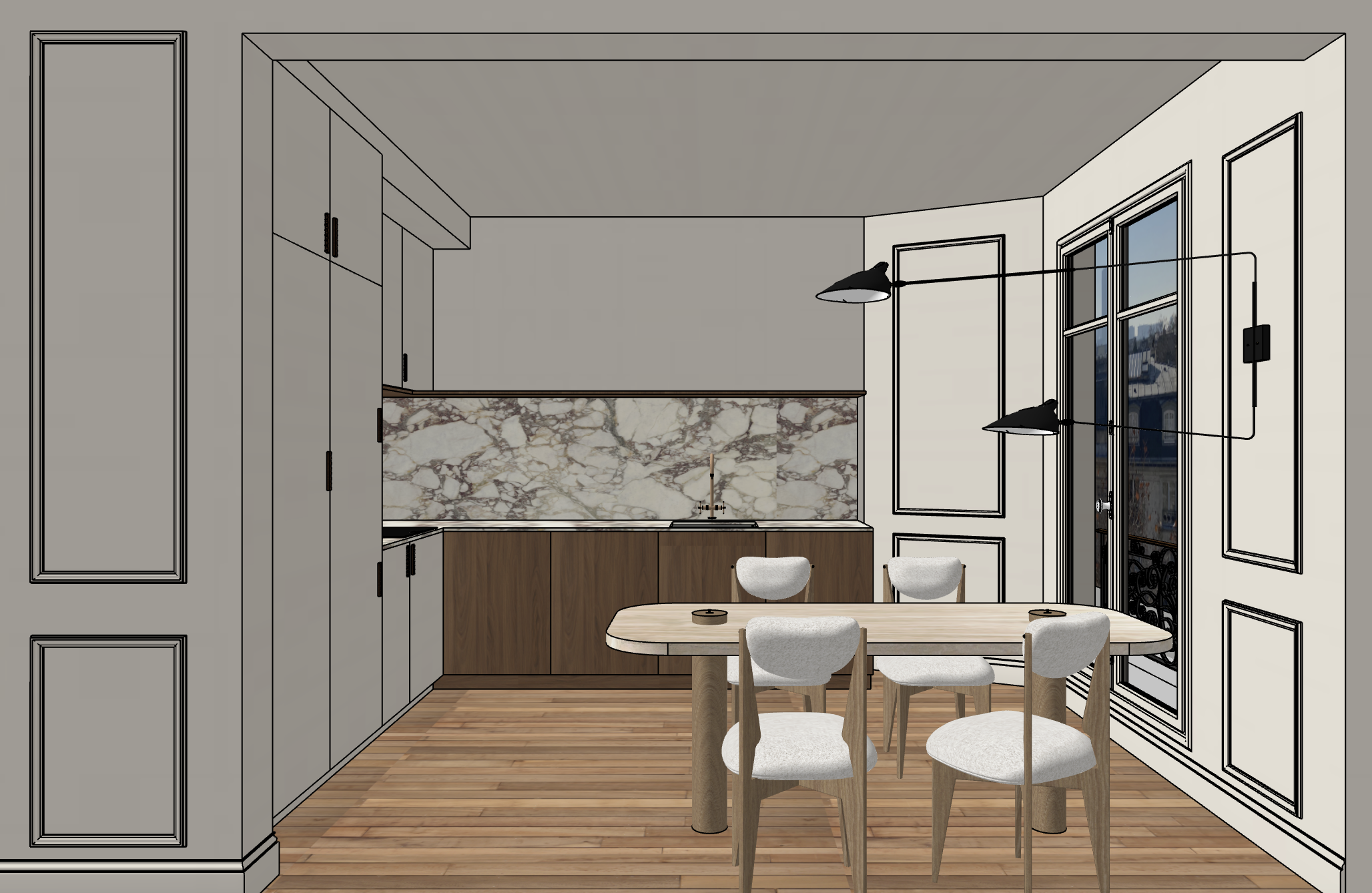 Cuisine - Salle à manger - Montmartre - Paris - Rénovation