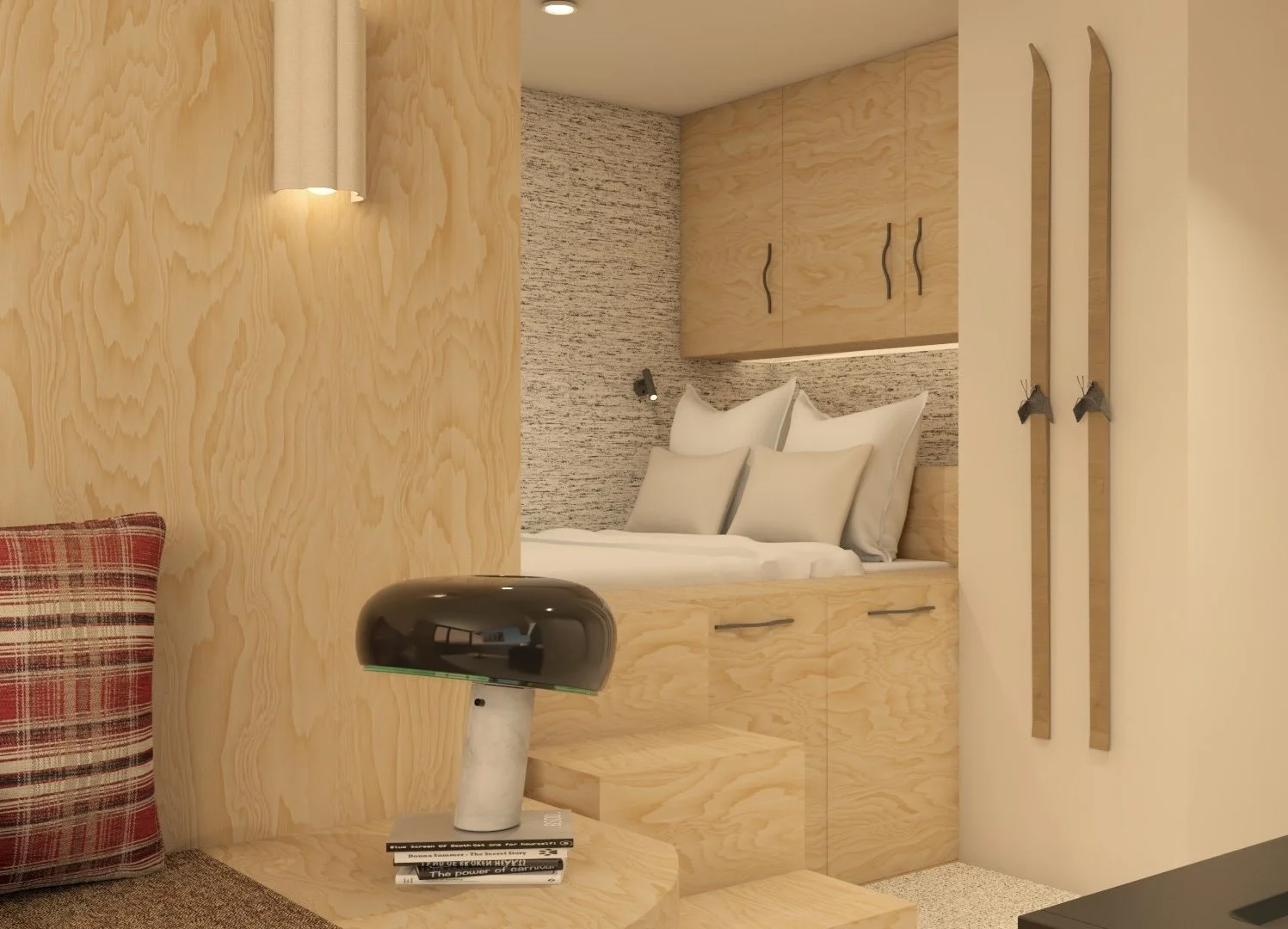 Chambre - Studio - Praloup - Montagne - Rénovation
