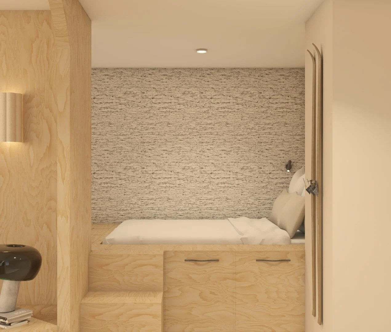 Chambre - Studio - Praloup - Montagne - Rénovation