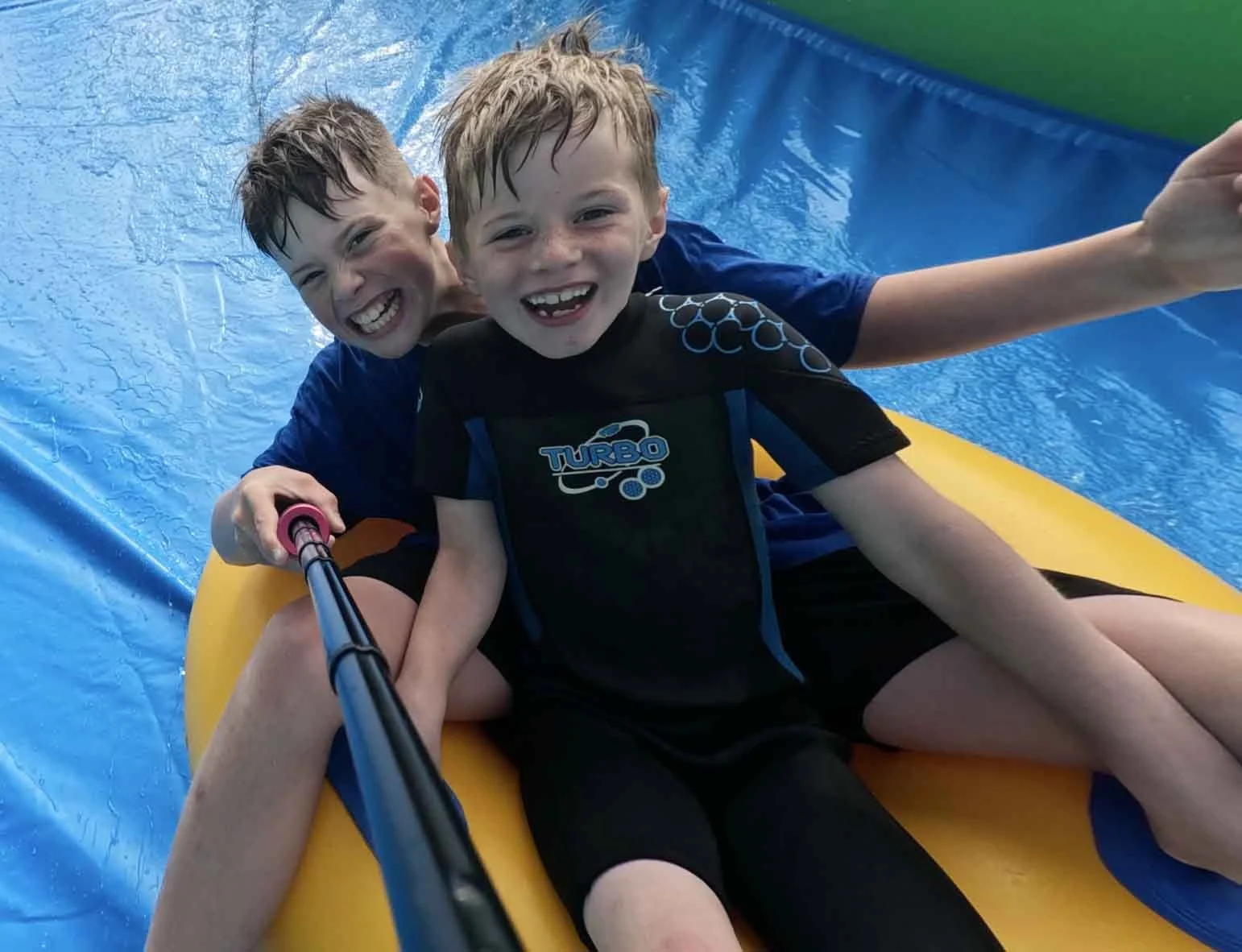 7 slides of fun at Giant Slip and Slide Cornwall