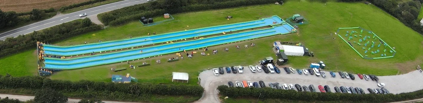 Parking near the slides at Giant Slip and Slide Cornwall