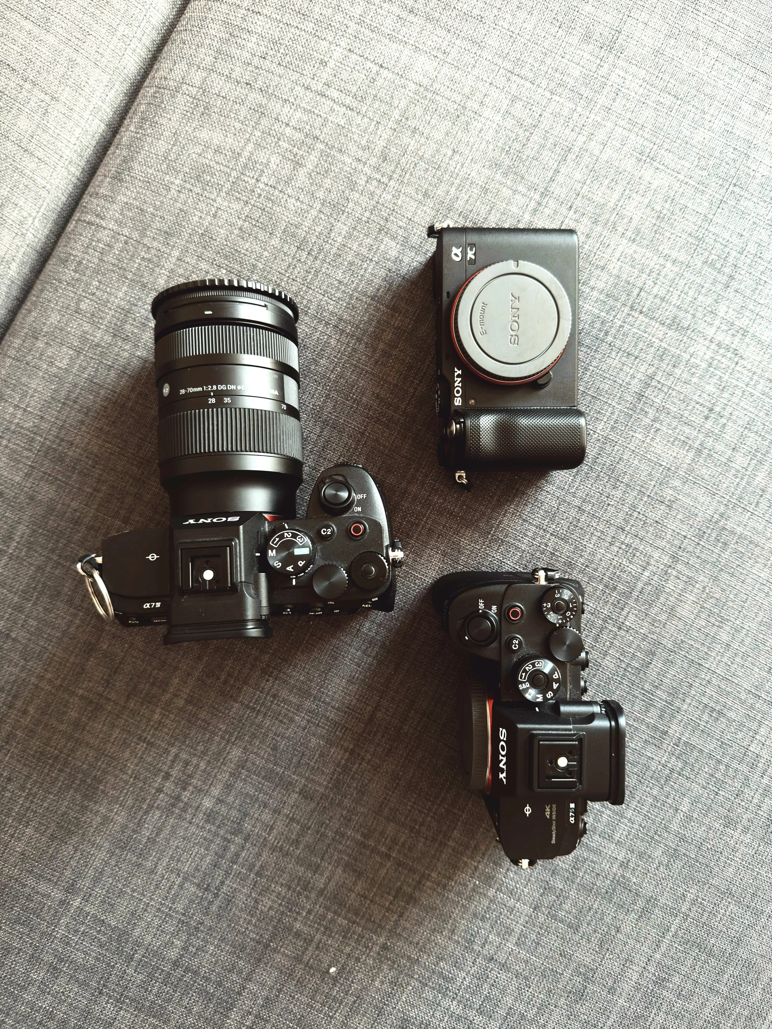 drei professionelle Kameras für Hochzeiten