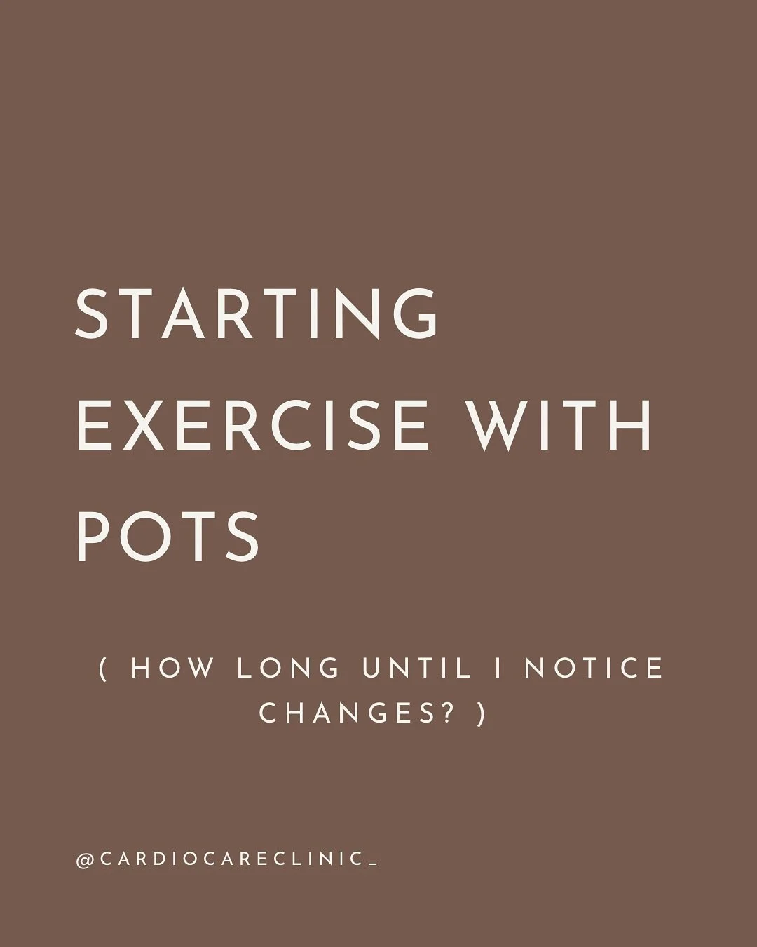 If you&rsquo;ve started exercising with POTS, you might be wondering when it will start to feel easier.

Here&rsquo;s what&rsquo;s happening inside your body👇

Weeks 0&ndash;2: Your body is adjusting - your heart, blood vessels, and muscles are just