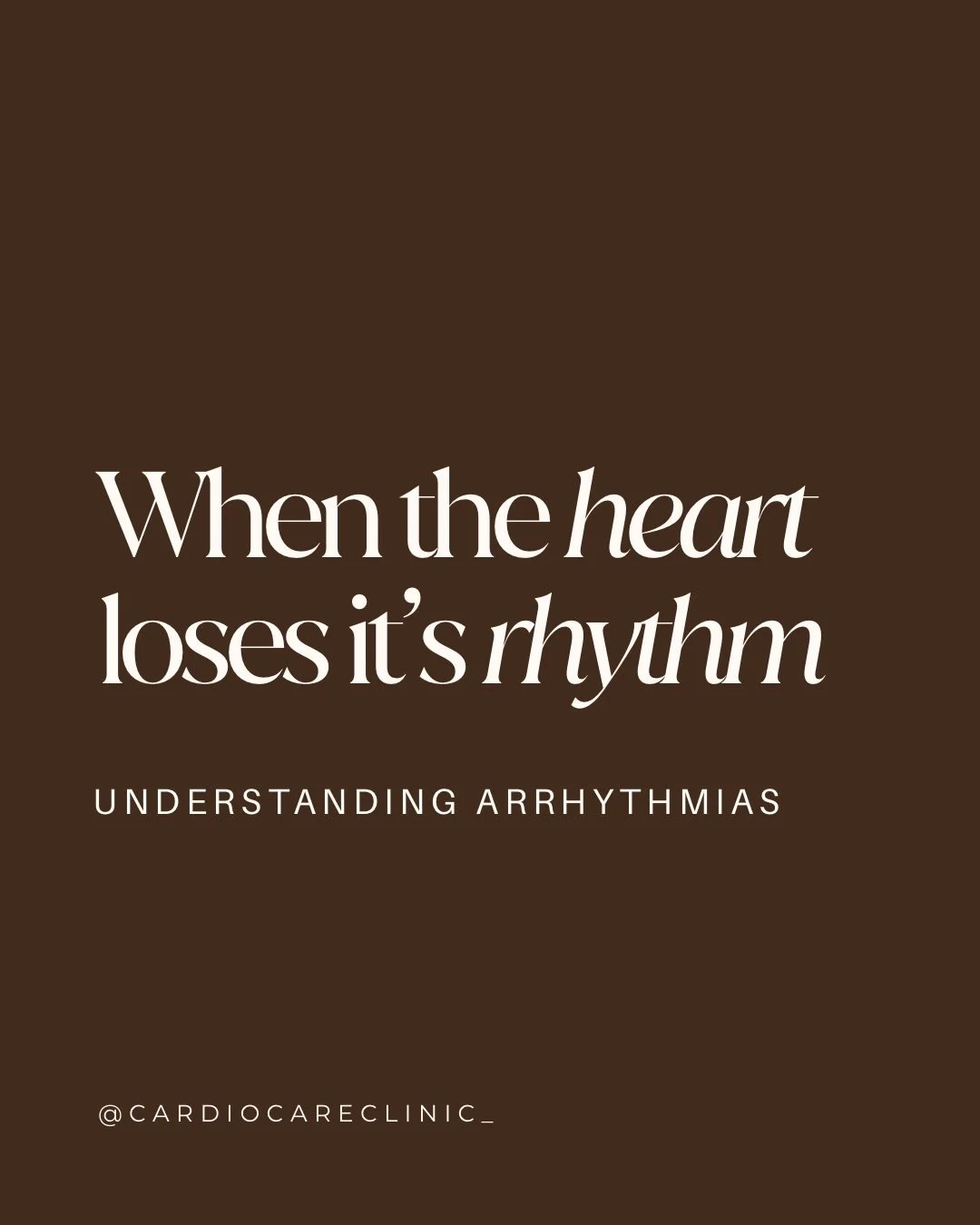 Your heart runs on its own electrical system, keeping each beat regular and in time.

When that rhythm changes &mdash; whether it&rsquo;s faster, slower, or irregular &mdash; it&rsquo;s called a cardiac arrhythmia. Some rhythm changes are harmless, w