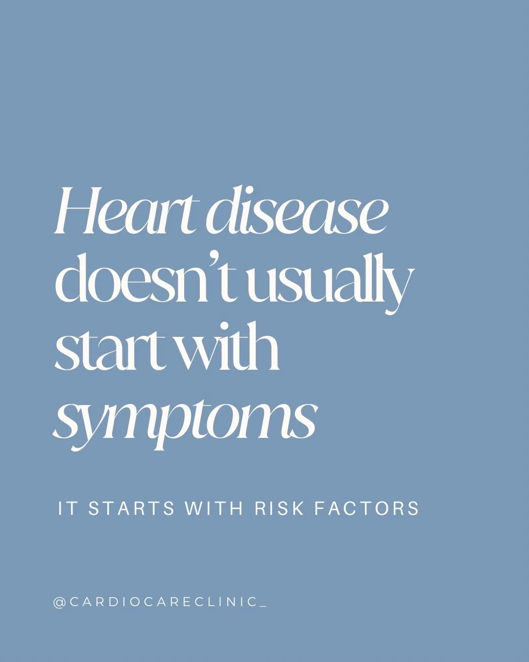Cardiovascular risk rarely announces itself.

It develops gradually &mdash; influenced by blood pressure, cholesterol, metabolic health, physical inactivity, sleep, stress, and genetics.

Most people I speak to don&rsquo;t feel &ldquo;unwell.&rdquo;
