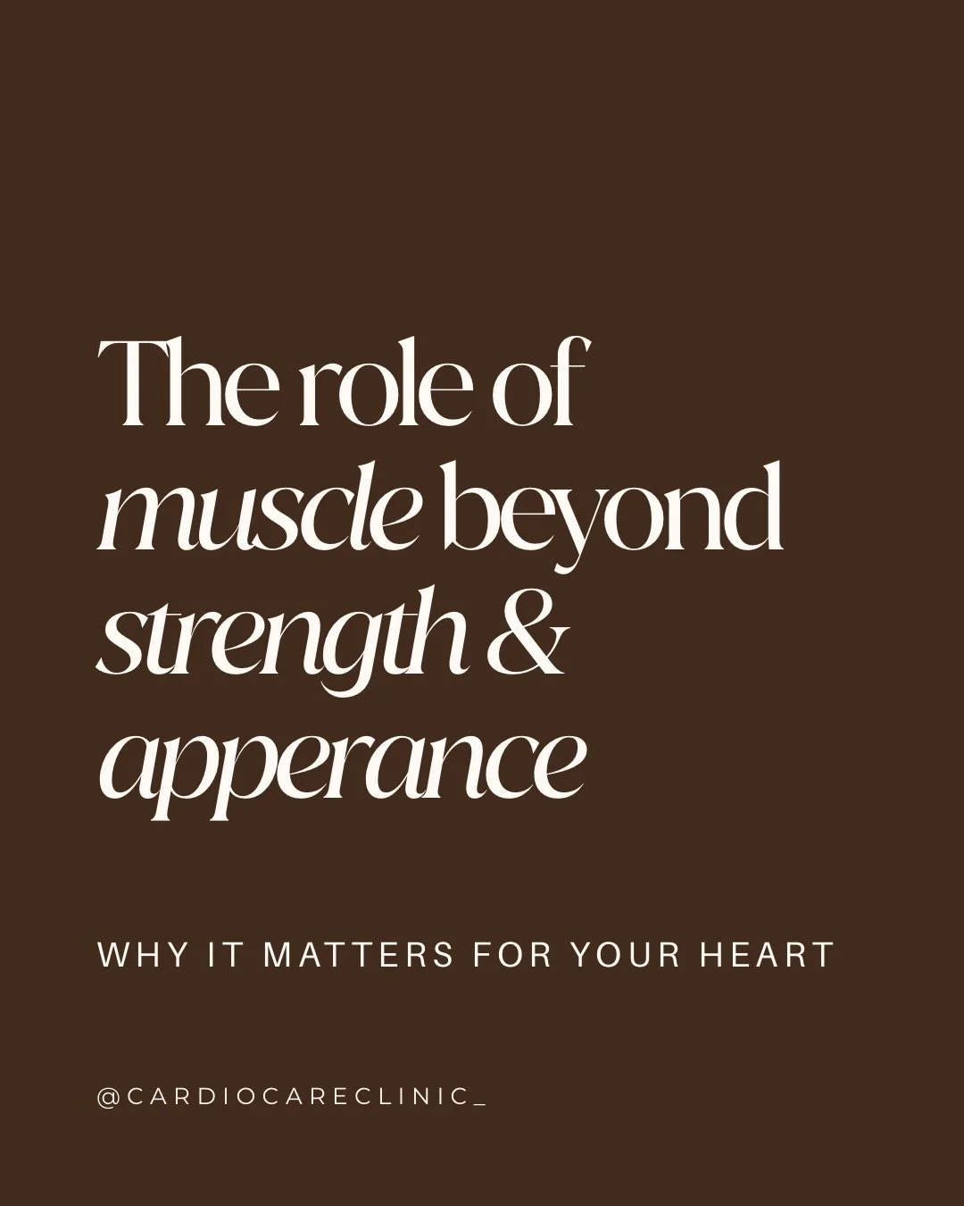Muscle is often associated with strength or appearance, but it also plays an important role in cardiovascular health.

As metabolically active tissue, skeletal muscle helps regulate blood glucose, supports insulin sensitivity, and contributes to over