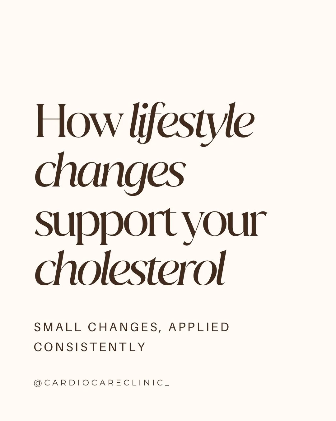 When it comes to improving cholesterol, it&rsquo;s rarely just one thing.

There are a few key lifestyle factors that influence how your body produces, processes, and clears cholesterol &mdash; including movement, nutrition, alcohol, sleep, and overa