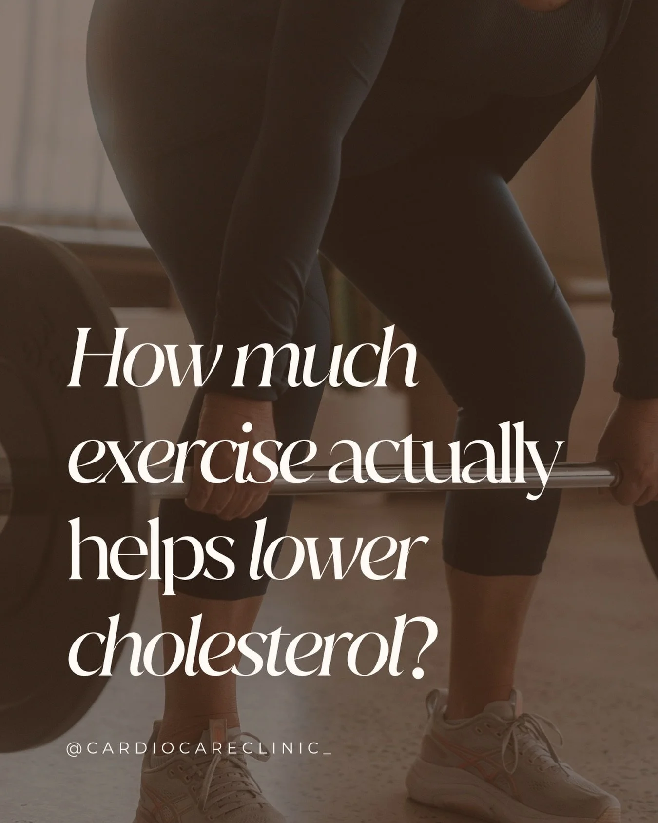 When it comes to improving cholesterol, a common question is &mdash; how much exercise is actually needed?

Current guidelines recommend:
&bull; 150&ndash;300 minutes of moderate aerobic exercise per week
&bull; or 75&ndash;150 minutes of vigorous ex