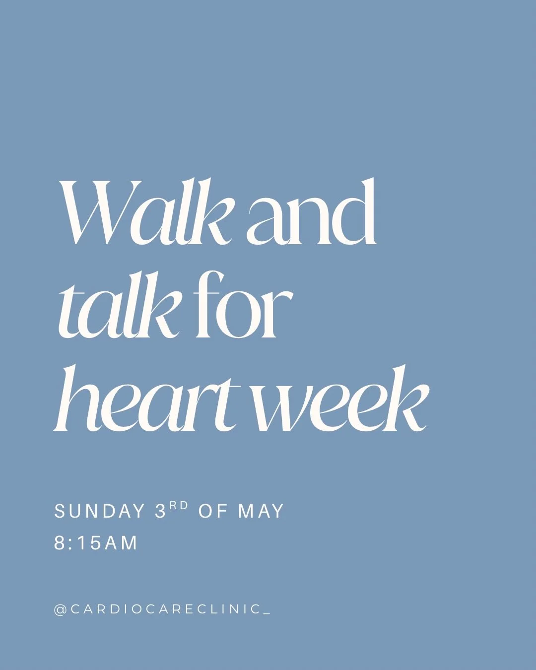 Join us to celebrate Heart Week with a relaxed community walk and heart health discussion.

Heart Week is about raising awareness of cardiovascular health and encouraging simple, meaningful steps to support it.

We&rsquo;ll begin with a group walk ar