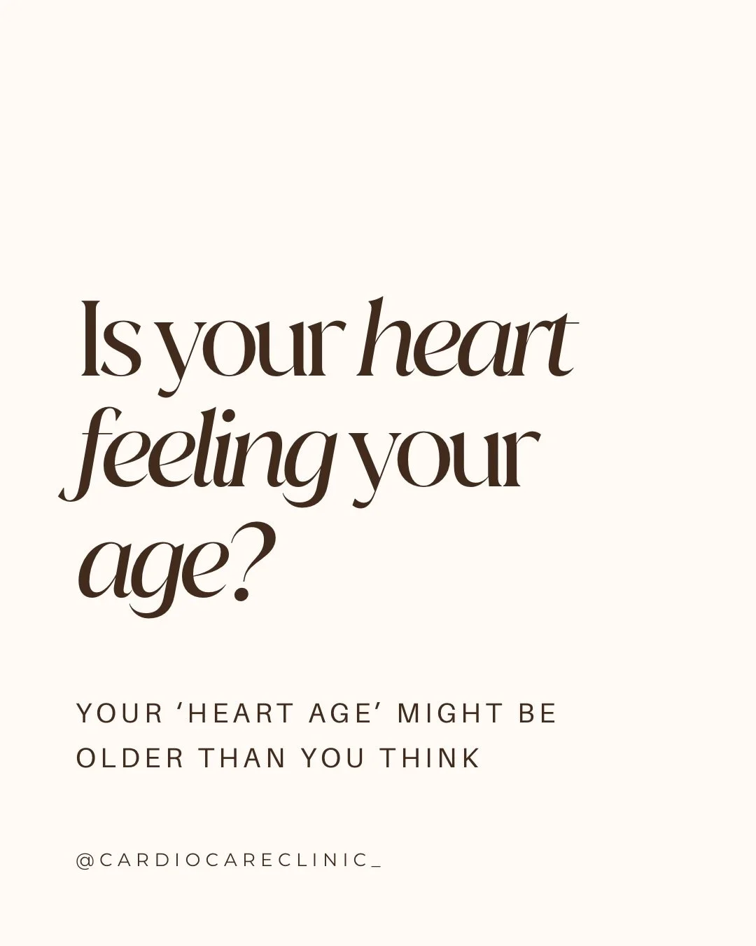 Your heart age isn&rsquo;t always the same as your actual age.

&ldquo;Heart age&rdquo; is an estimate of how healthy your heart and blood vessels are compared to your actual age, based on factors like blood pressure, cholesterol, blood sugar, smokin