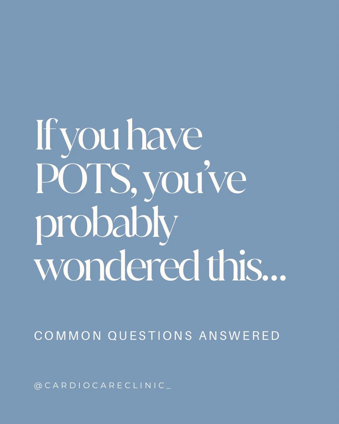 POTS can affect people in ways that aren&rsquo;t always visible &mdash; and often in patterns that feel unpredictable day to day.

These are some of the most common questions I get asked in clinic, including why mornings can feel harder, why showers 