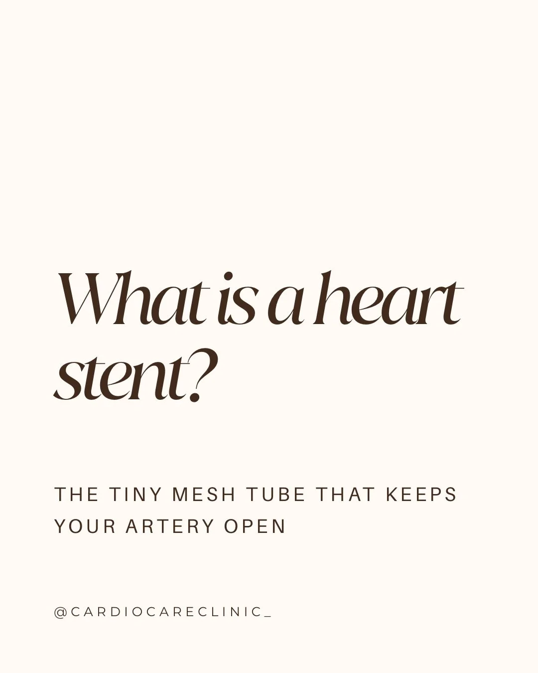 A coronary stent is a small mesh tube placed inside a narrowed coronary artery to help keep it open and improve blood flow to the heart muscle.

The procedure, known as coronary angioplasty or PCI, involves guiding a thin catheter through a blood ves