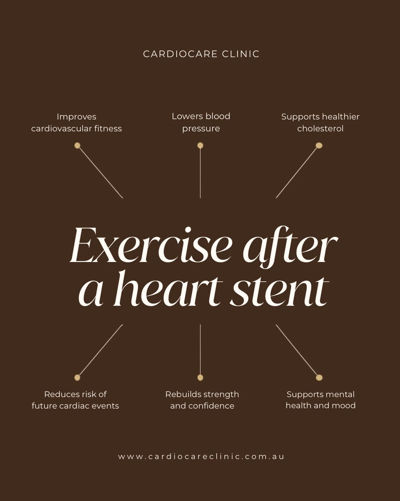 After a stent, returning to movement matters. Regular, structured exercise helps lower blood pressure, support healthier cholesterol, rebuild strength and improve mood. It also reduces the risk of further cardiac events.

The key is knowing where to 