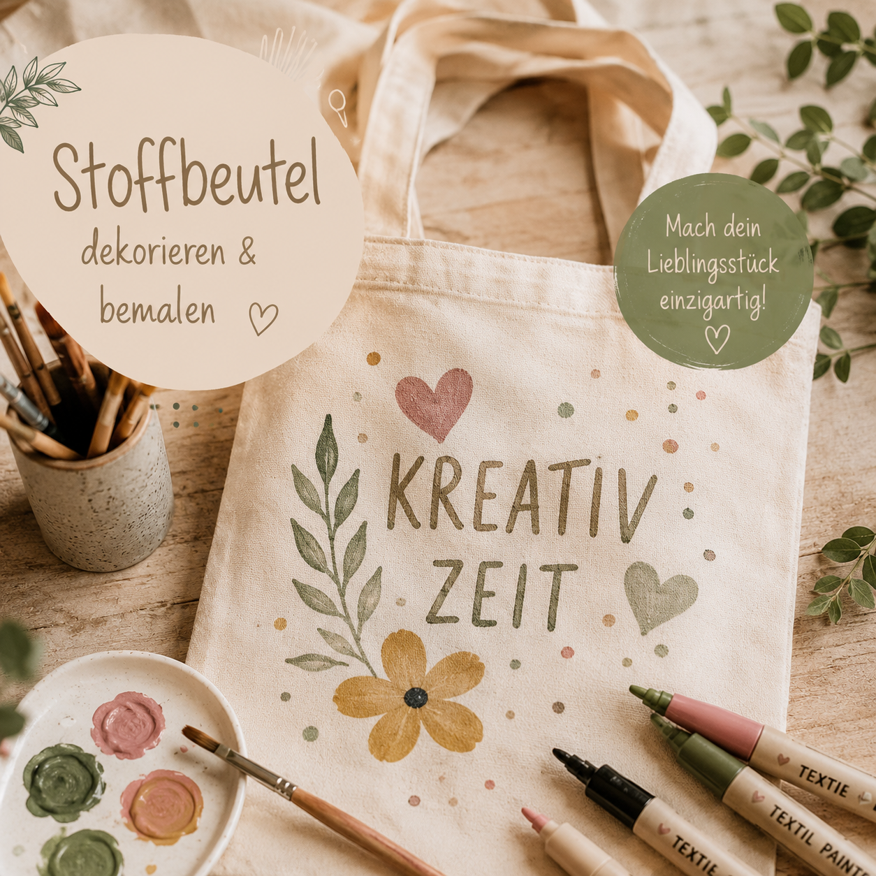 Stoffbeutel bemalen